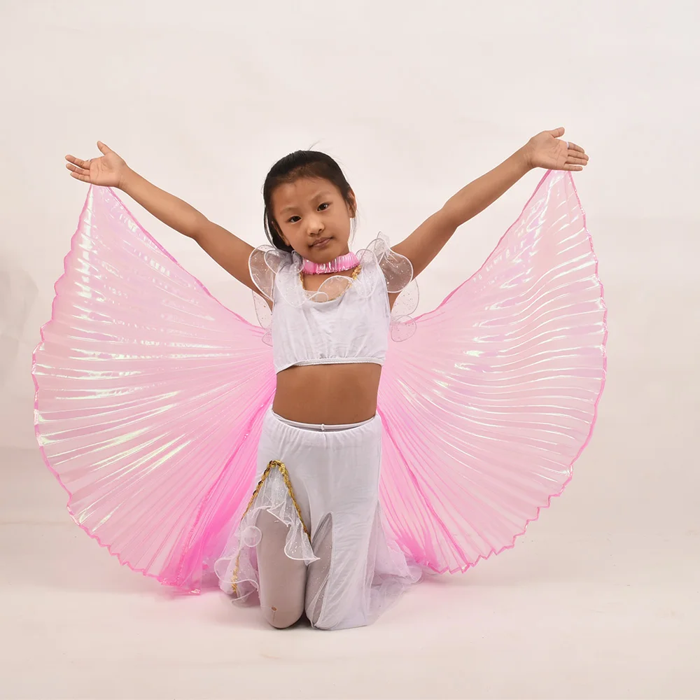 New Style Children's belly dance gold wing cloak hand hook catwalk show props model wings transparent Belly Dancing Egyptian