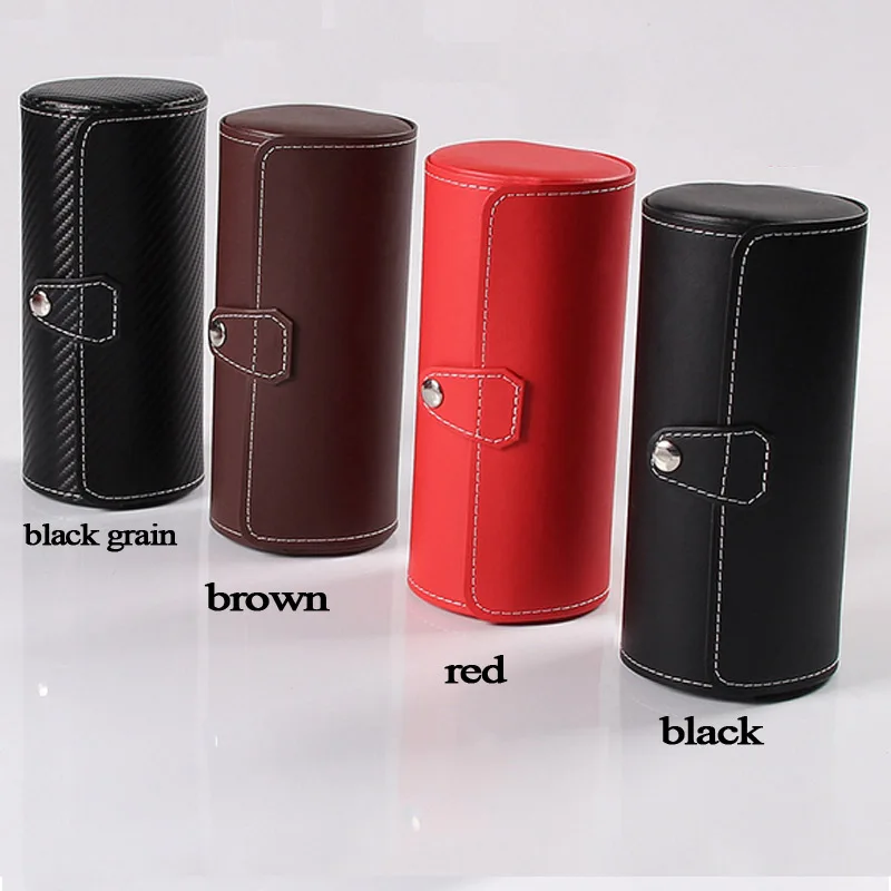 4 Colors PU Leather Watch Display Gift Box Case Roll Wristwatch Necklace Bracelet Chain Jewelry  Storage Travel Pouch Wholesale
