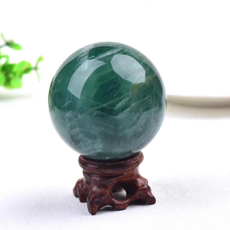 1PC Natural Green Fluorite Ball 200-500g Polished Globe Massaging Ball Reiki Healing Stone Home Decor Exquisite Souvenirs Gifts