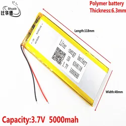 3.7V,5000mAH,6348118 6048120 polimerowy akumulator litowo-jonowy/litowo-jonowy do GPS,mp3,mp4,mp5,dvd,bluetooth, zabawkowy model mobilny bluetooth