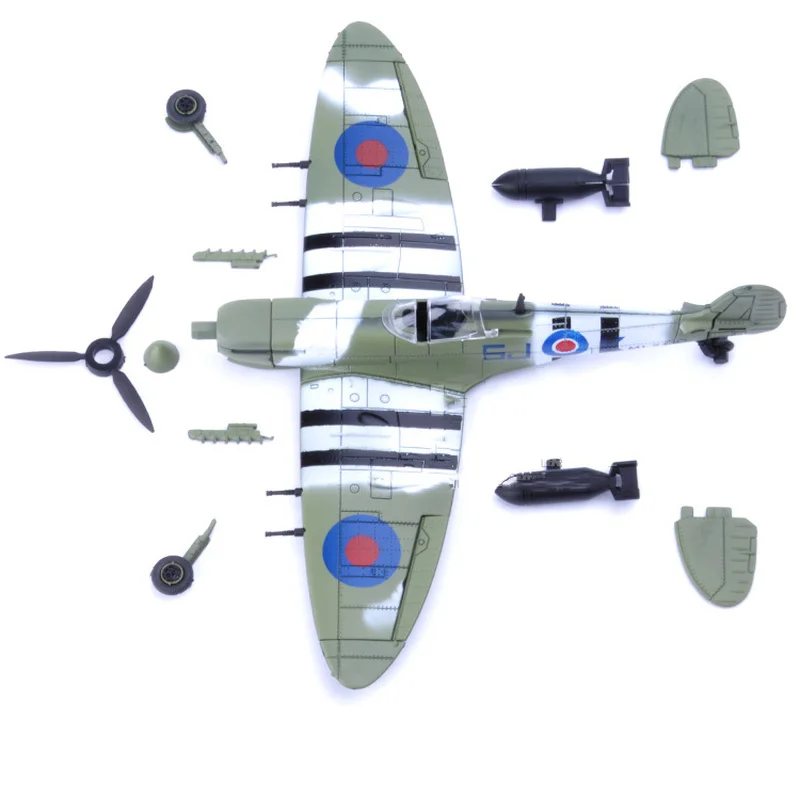 20*18CM 조립 전투기 모델 완구 빌딩 도구 세트 전투 항공기 다이 캐스트 War-II BF-109 허리케인 스피트 파이어 해적 군대