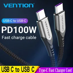 Vention USB C na USB typ C 100W 60W kabel do Samsung S20 PD MacBook iPad Pro szybkie ładowanie 4.0 USB-C szybki przewód USB 2m 3