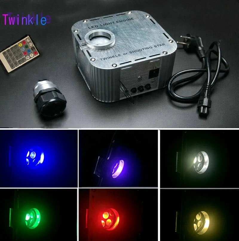 

27W LED Light Generator Optic Fiber Twinkle wheel Music Sound Remote Controller Light Source Multicolor DIY Star Light Home Bar