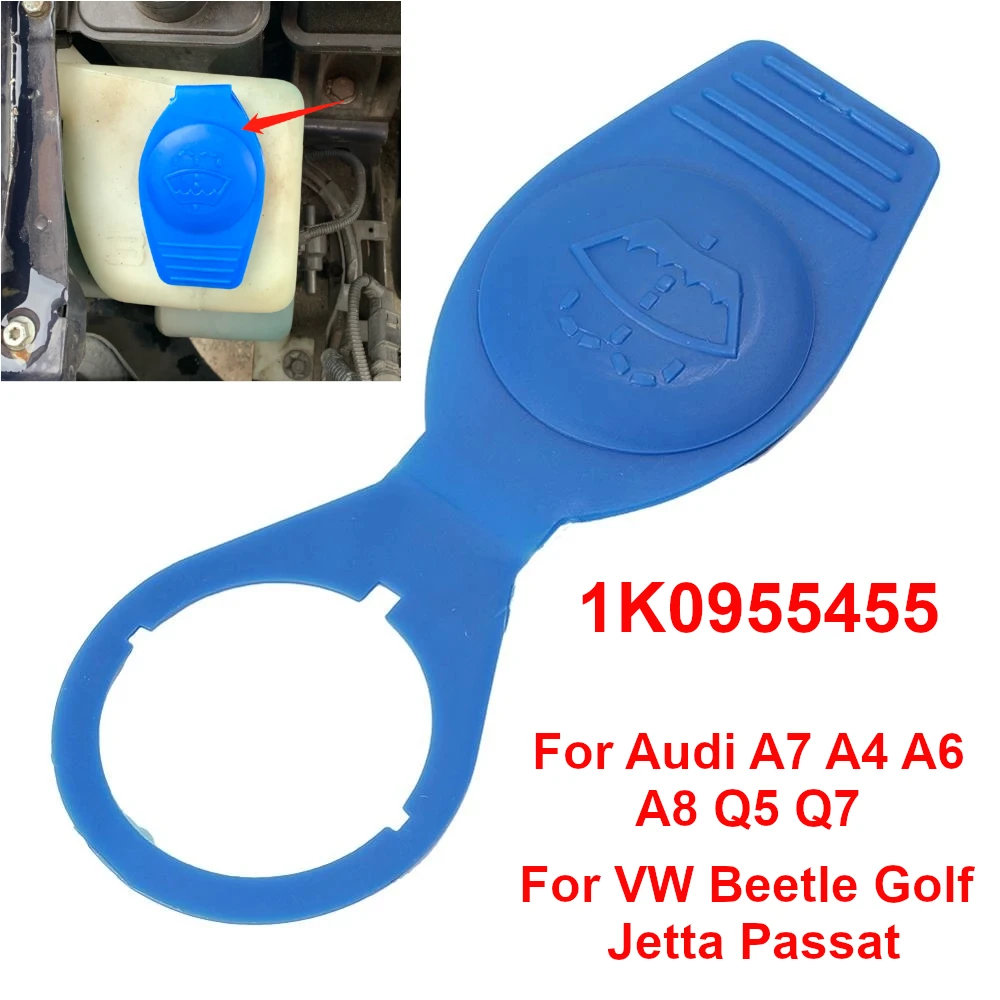 Windshield Wiper Washer Fluid Reservoir Cap Water Tank Bottle Lid Cover 1K0955455 for VW Golf Jetta Passat for Audi A4 A6 A8 Q7