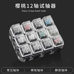 Tester teclado mecânico com Keycaps translúcidos, cereja MX Kailh Gateron, preto, vermelho, marrom, azul, 4, 6, 8, 9, 12 chaves