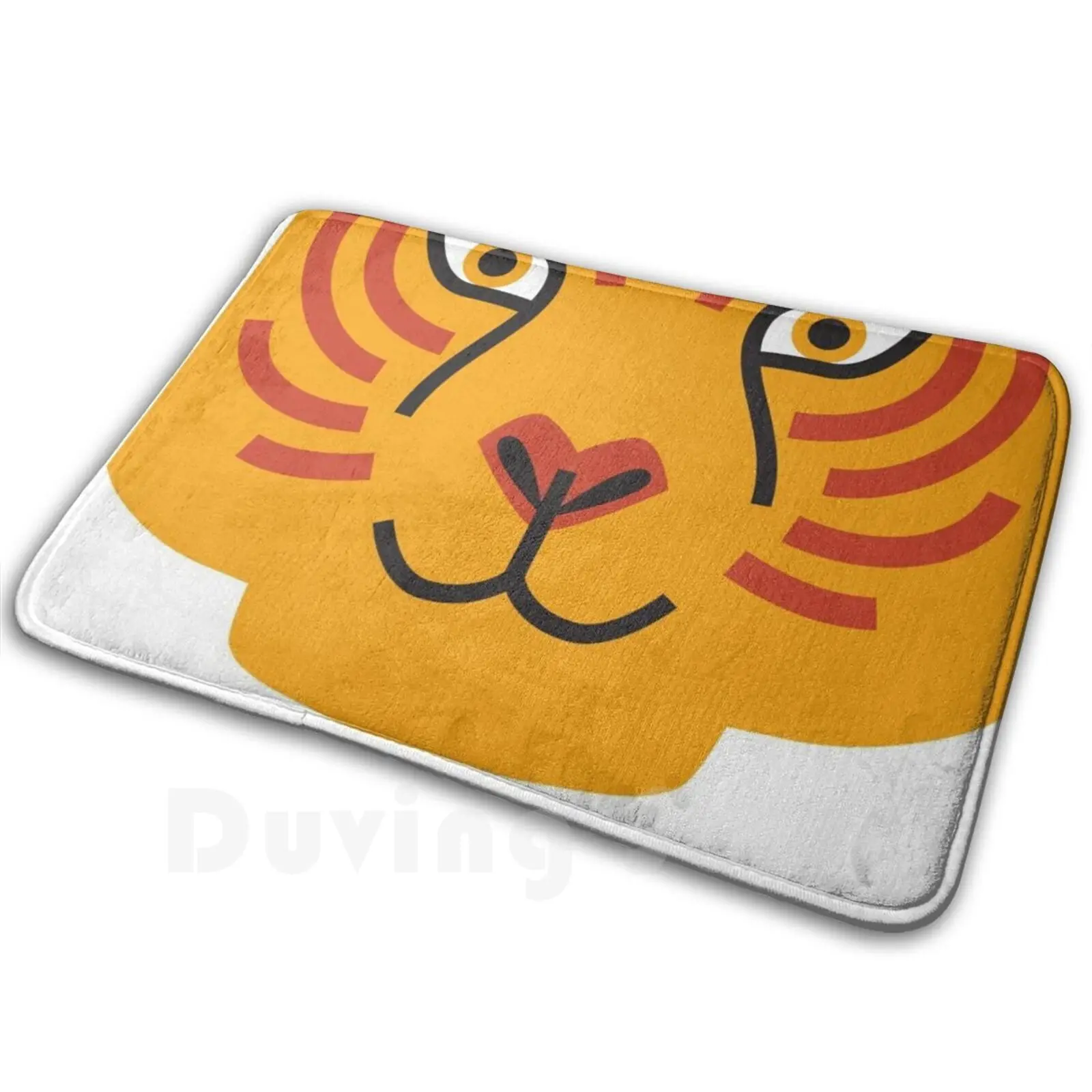 The Tigger Carpet Mat Rug Cushion Soft Non-Slip Tiger Child Young Tiger Wild Savannah Jungle Orange Striped Eyes Mouth