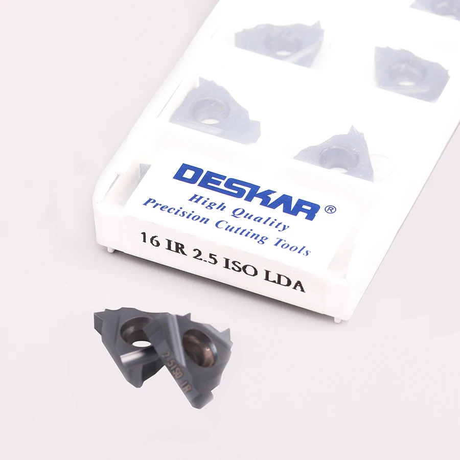 Deskar 16ir 0.5 1.0 1.25 1.5 1.75 2.0 2.5 3.0 Linha Interna Iso Inserção de Carboneto para Cortar Peças de Aço e Aço Inoxidável