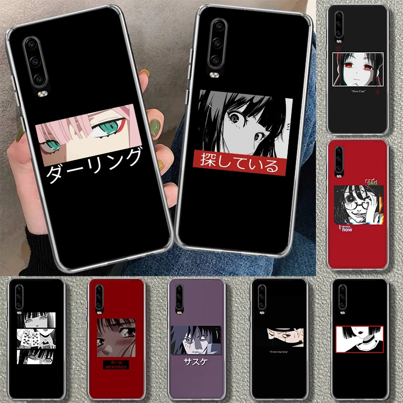 Sad Japanese Anime Aesthetic Phone Case Cover For Huawei P30 P20 P40 P10 P50 Mate 20 40 30 10 Pro Lite Art Gift Fundas Coque