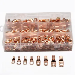 240Pcs Assortment Automotive Copper Ring Lug Terminal Wire Cable Crimp Wire Connectors Kit