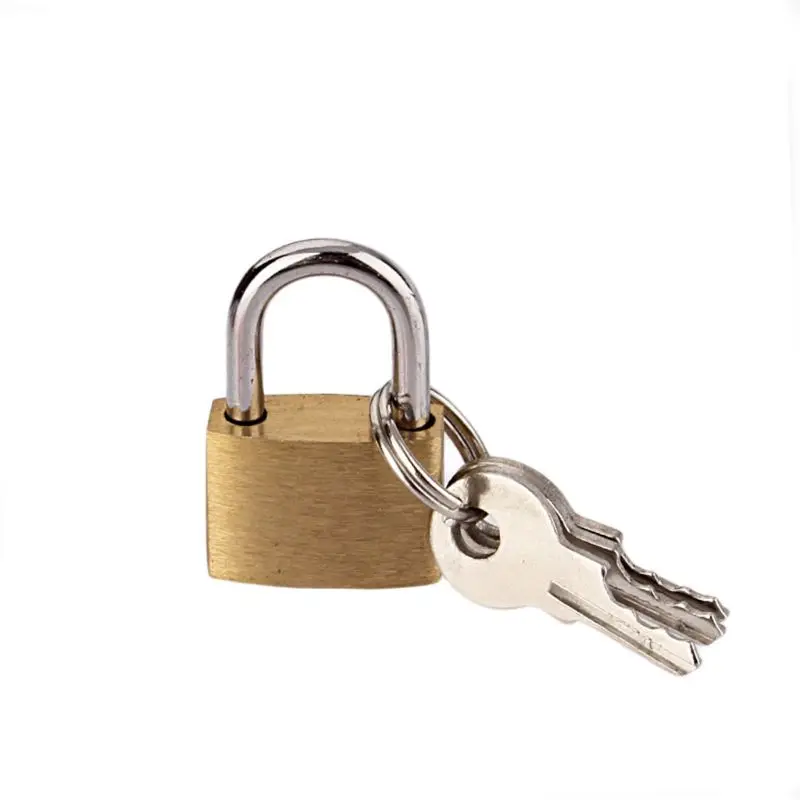 1pc 20mm piccola serratura in rame con chiavi custodia per bagagli lucchetto armadietti Mini lucchetto Hardware per casa