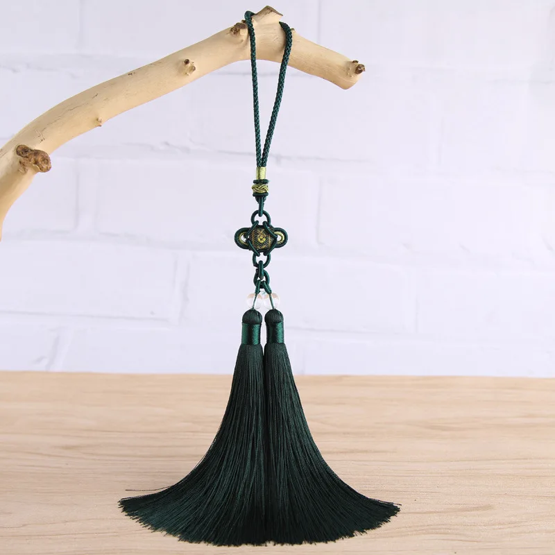 1PCS Silk Chinese Knot Hang Tassel Fringe Accessories Home Textile Curtain Jewelry Findings Pendants Craft Decorative Tassels