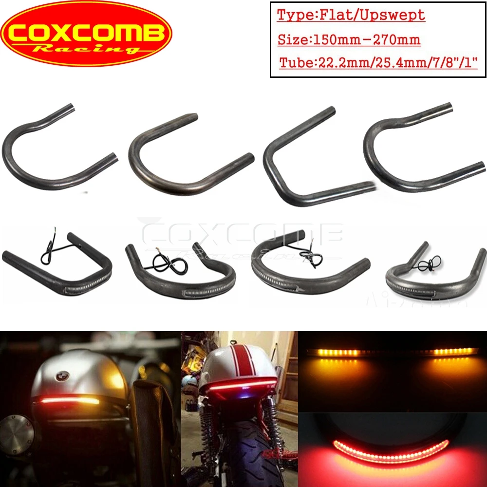 

Заднее сиденье для мотоцикла, 25 мм 1 дюйм, светодиодная подсветка, тормоз, сигнал поворота, для кафе, Racer, Honda, CB, Suzuki, Yamaha, Kawasaki