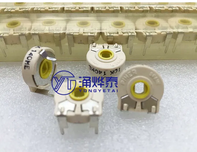 

YYT 5PCS Adjustable resistance single-turn potentiometer PT15-103A10K horizontal potentiometer