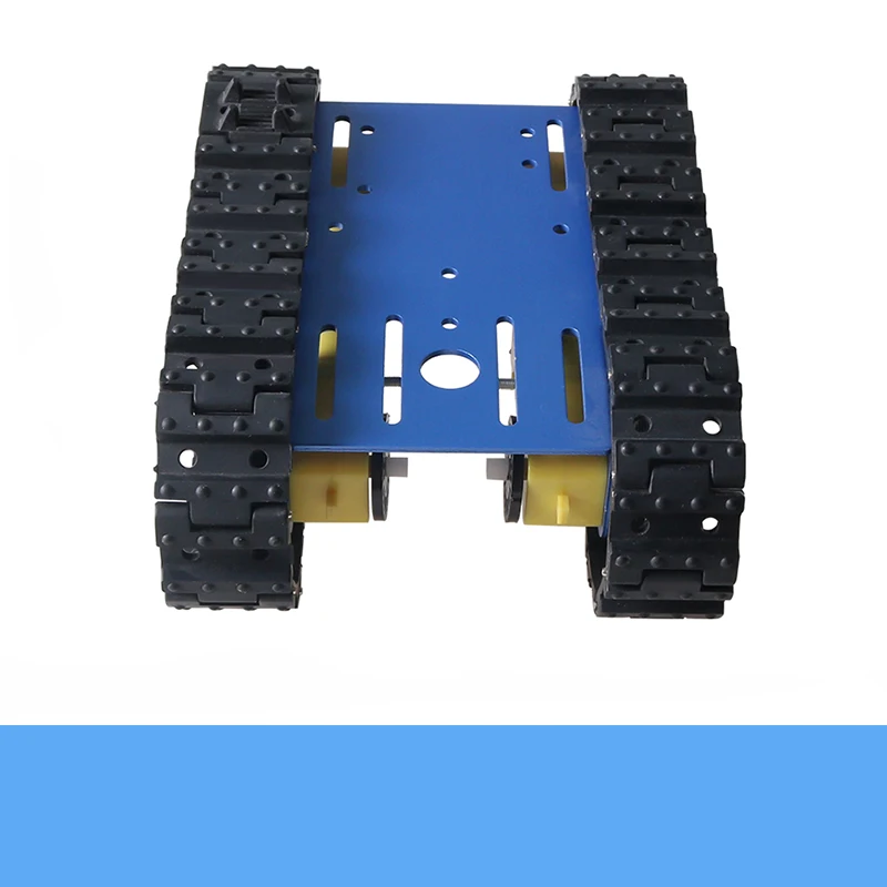 TC101 4WD Metal Smart Crawler Robot Tank Chassis with Control Kit, 4pcs TT Motors, Rubber Track DIY Toy for Arduino Education