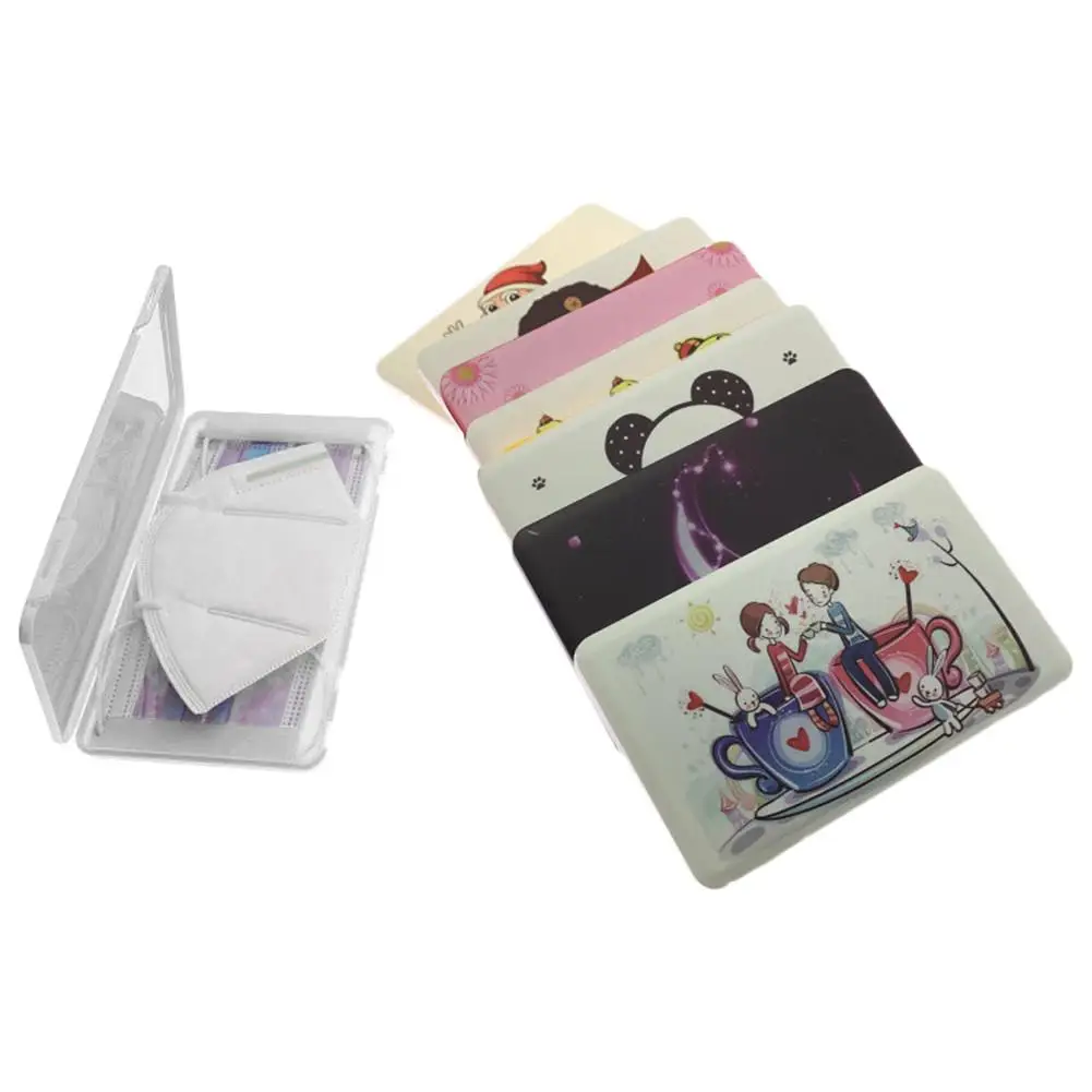 Portable Mask Storage Box Snap-in Dust-proof Thickened Large Capacity Disposable Mask Storage Case Not Include Mask