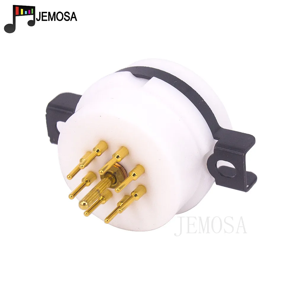 EIZZ High End PTFE 8PIN หลอดซ็อกเก็ตฐานวาล์วฐานชุบทองสำหรับ ECC40 EF40 EF42สูญญากาศเครื่องขยายเสียง Vintage HIFI