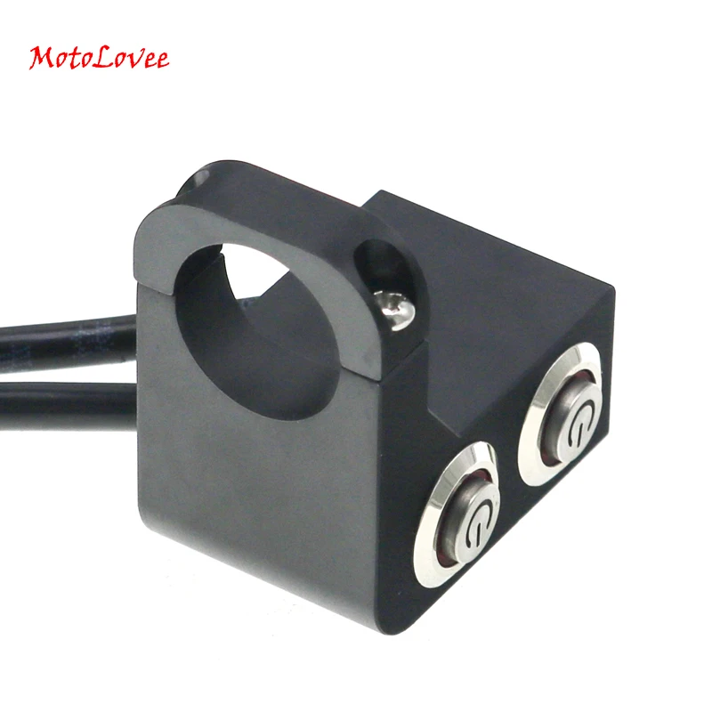 MotoLovee 7/8\'\' 22mm Motorcycle Switch Handlebar Headlight Fog Spot Light Dual Switch 12v Motorbike Accessories Waterproof