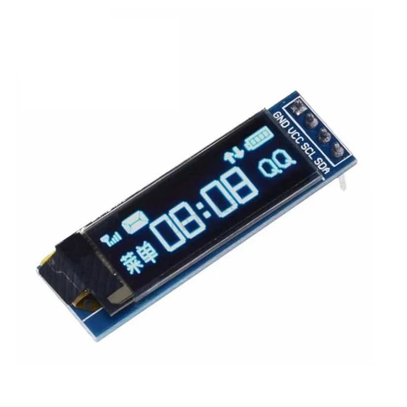 0. módulo oled de 91 polegadas 0.91 "branco/azul oled display módulo 0.91" iic 12832 compatível com 3.3v-5v se comunicar para ardunio