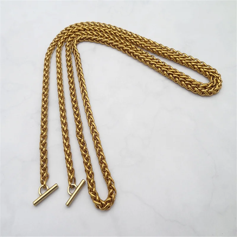 5/6/7mm Golden Metal Bag Chain Metal Purse Chain Shoulder Bag Hardware Bag Parts Woman Bag Handle Clutch Chain With Clasp