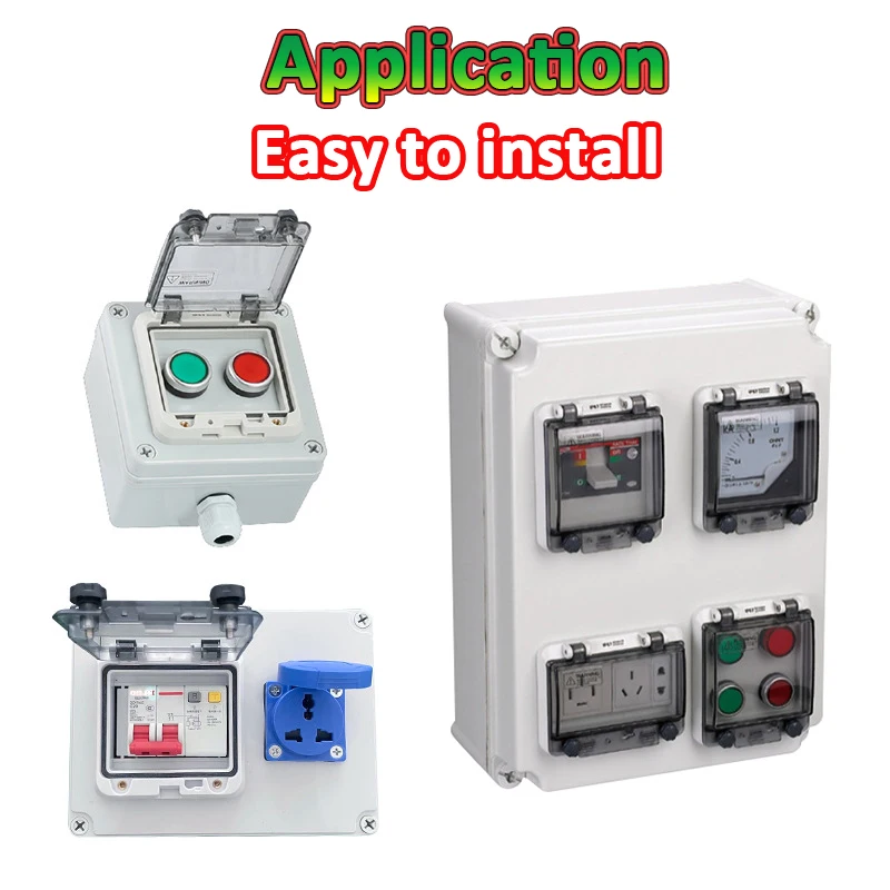 Transparent IP67 Waterproof Protective Window Cover 2-18 Ways Circuit Breaker Switch Box Protection Electric Junction Box Panel