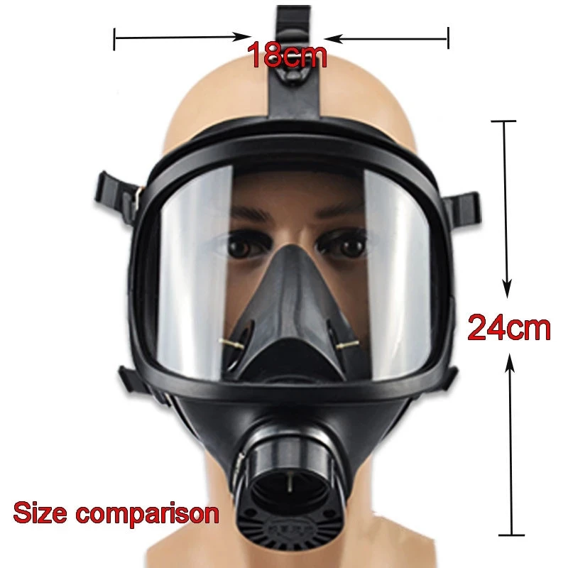 MF14/87 Type Gas Mask Full Face Mask Chemical Respirator Natural Rubber  Filter Self-Absorption Chemical Industrial Mask