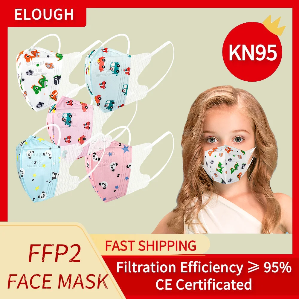 

KIDS Elough 10-100 PCS ffp2 mascarillas fpp2 homologadas respiratory kn95 mascarillas FPP2 ninos certificadas Children mask