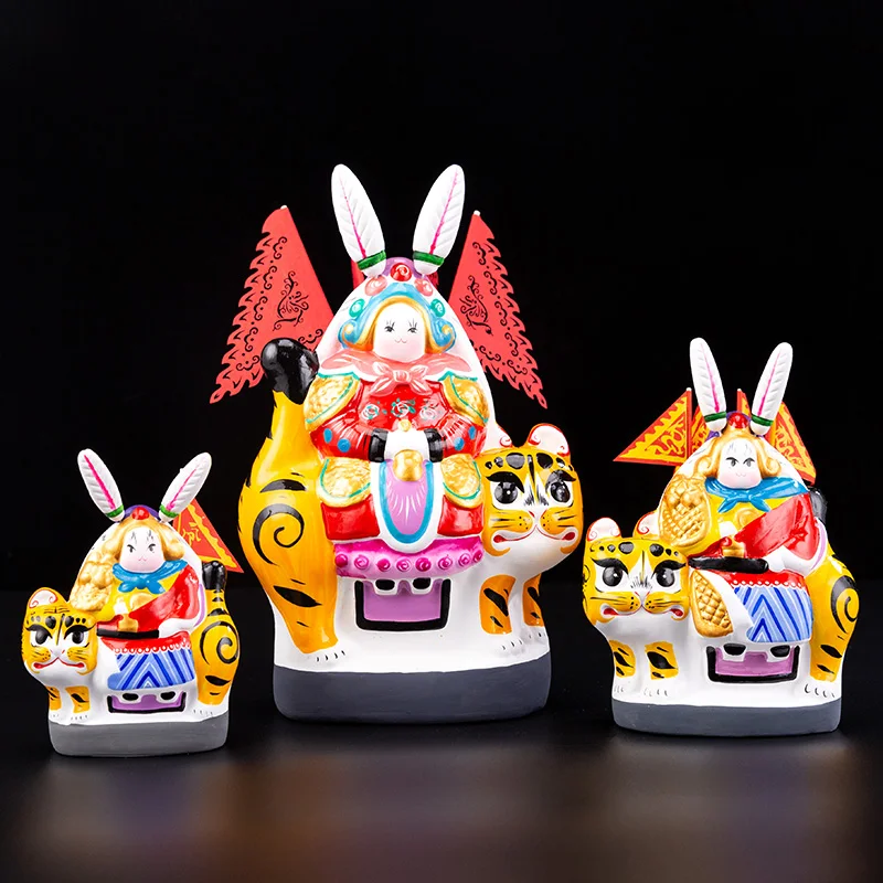 Humanoid Doll The Traditional Handicraft of Old Beijing Rabbit Clay Ornaments Chinese Style Toy Birthday Gift for Baby