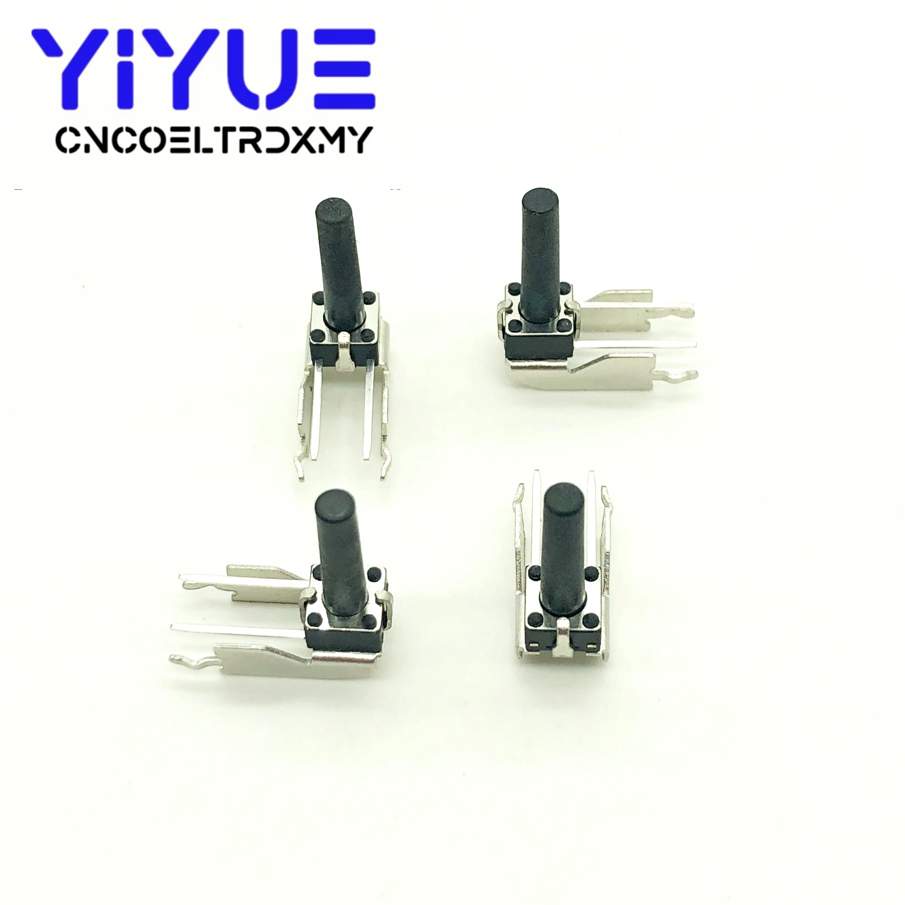 500PCS 6*6*13.5mm Horizontal Type With Bracket Push Button Switch Touch Tact Switch With Bracke 2Pins Black