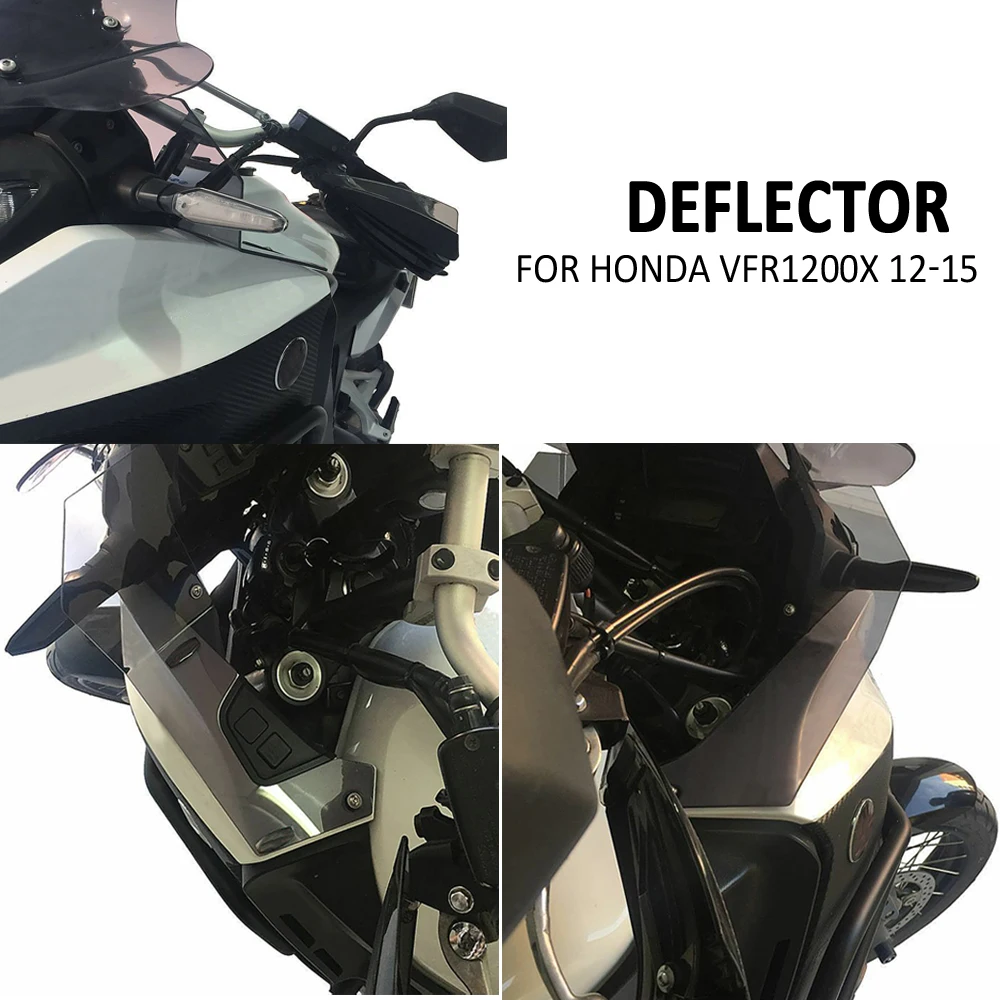 NEW Motorcycle Accessories FOR Honda VFR1200X Crosstourer VFR 1200 X Side Windshield Windscreen Wind Deflector 2012-2015