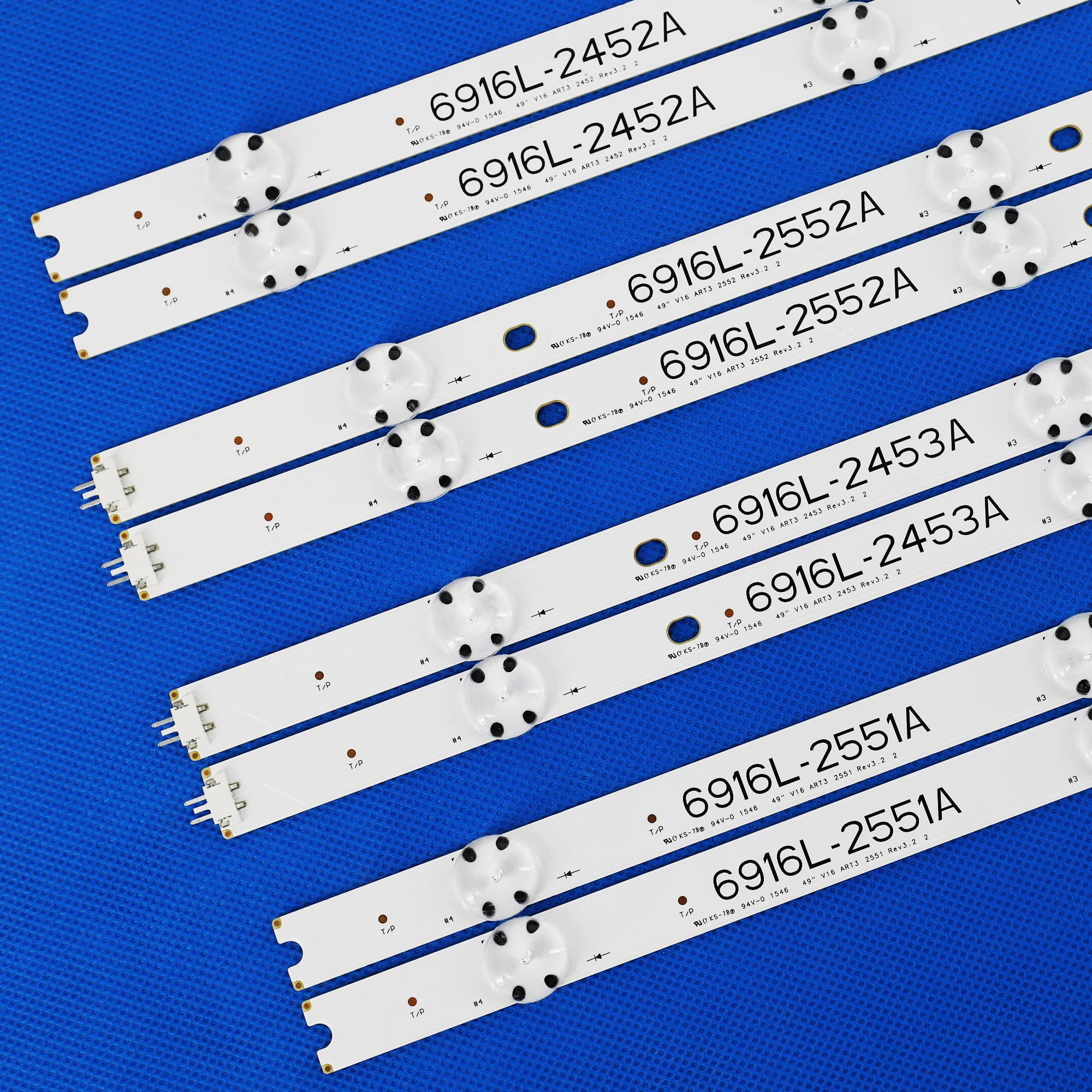 1 zestaw = 8 sztuk listwa oświetleniowa LED dla LG 49 cal telewizor z dostępem do kanałów 49UH620V 49UH603V LC490DGE 6916L-2705A 6916L-2706A