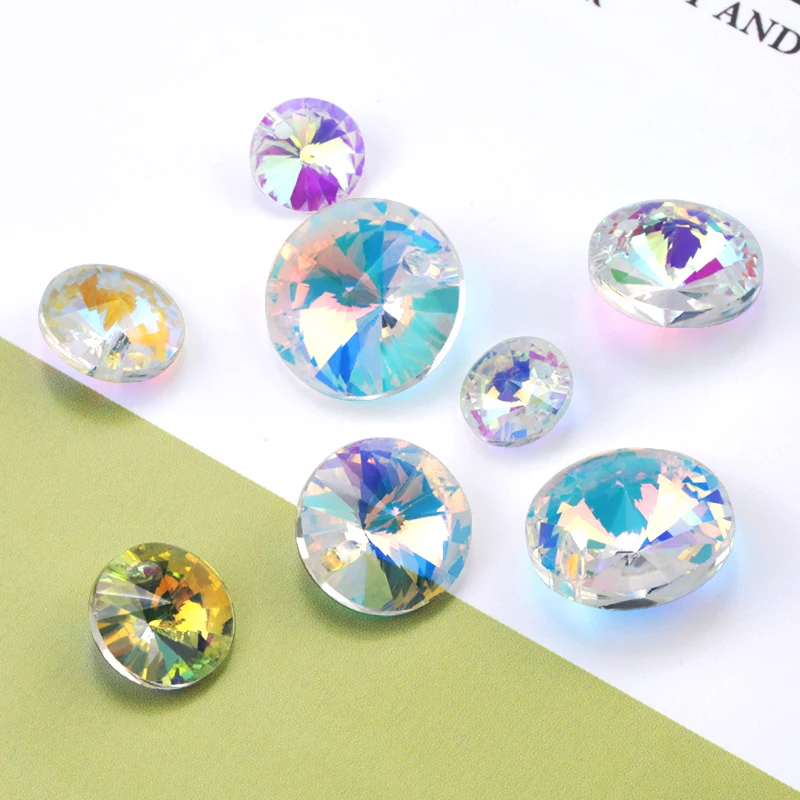 8mm 10mm 14mm Round Accessories Wedding decorations Crystal Glass Beads for Pendant DIY crystal AB Clothing decoration