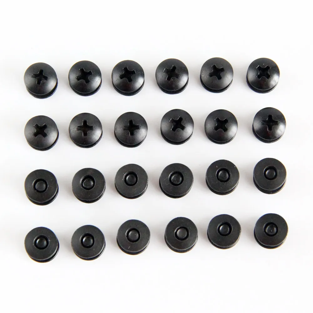 24pcs Black Steel Short Post Chicago Screw Set Cross Head Perfect for DIY Kydex and Leather Holsters/Clips and Sheaths