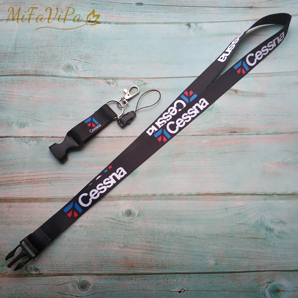 3 PCS/LOT Black Cessna Lanyards Neck Strap for Phone Chaveiro Key Chain llavero Lanyard for ID Card Holder Fashion Trinket Gift