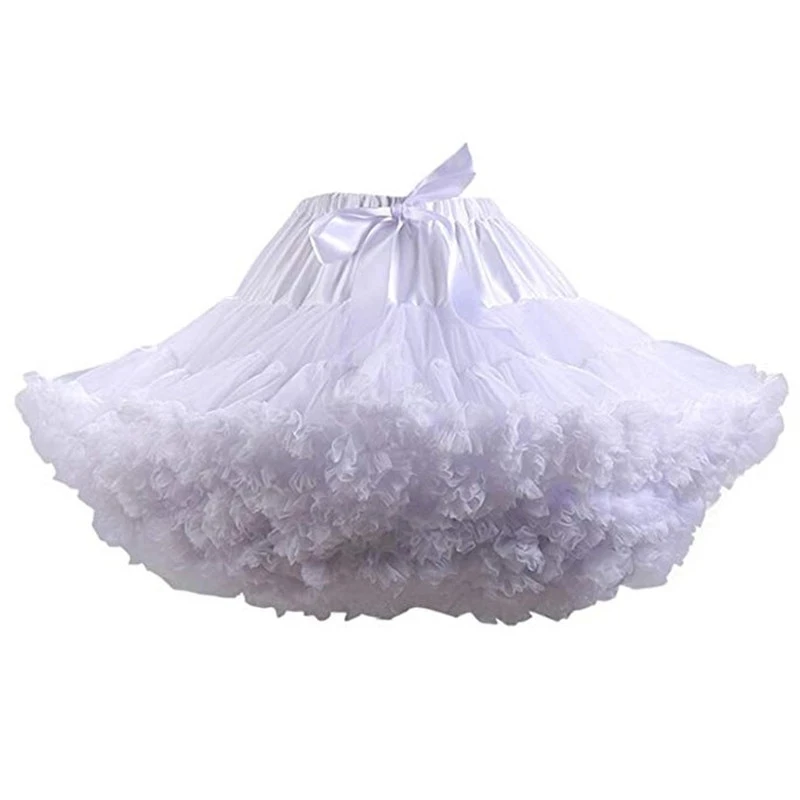 Enaguas de crinolina nupcial para niñas, falda interior para fiesta, blanco, azul, negro, tutú de baile de Ballet