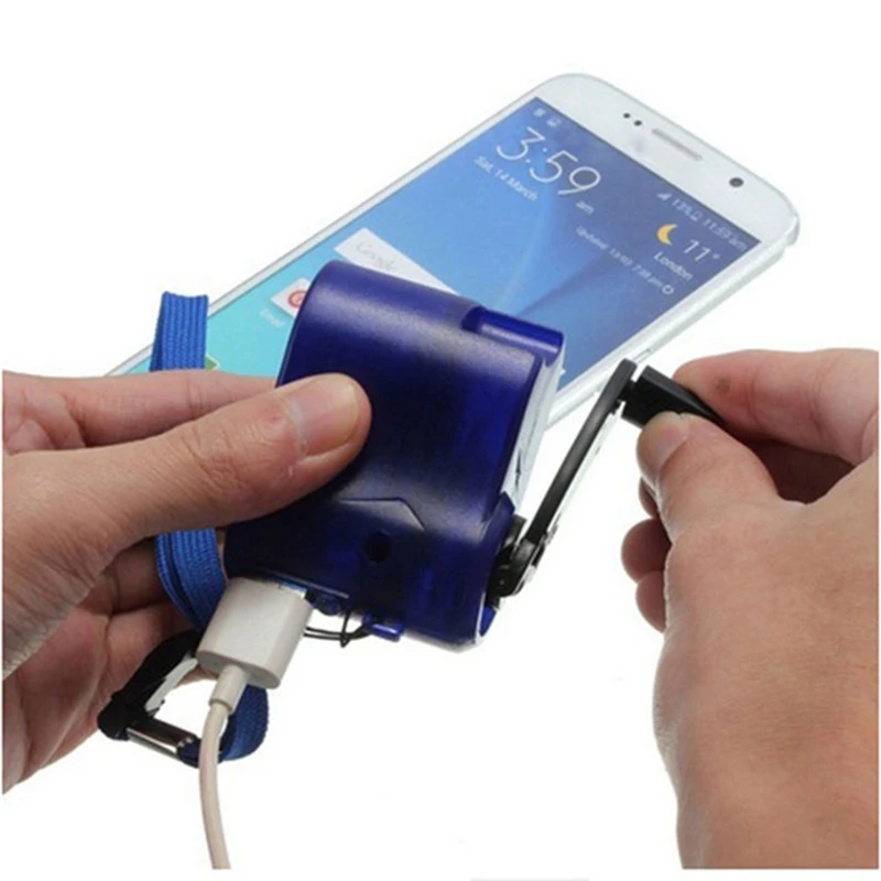 USB Emergency Hand Cranking Dynamo for Universal charger Travel Charger Gadgets