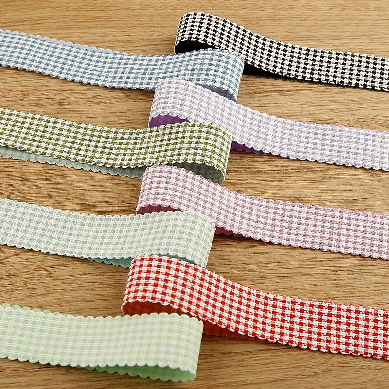 10 Yards 25MM/38MM Wellenförmige Spitzenbänder mit Hahnentrittmuster, Nähzubehör für Handarbeiten, Haarschleifen, DIY-Handwerksmaterialien Y2021092801 – Detail 3