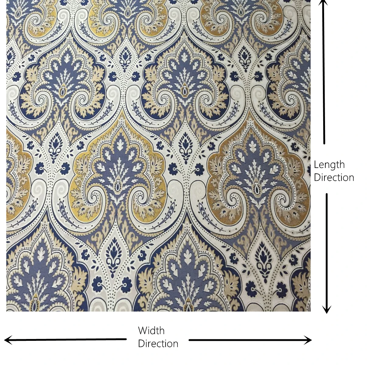 Classico Blu Paisley Jacquard Damascato Tessuto Tappezzeria Divano Poltrona Mobili Panno di Interni Tessuti 140 centimetri di Larghezza di Vendita