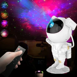 Projetor de céu estrelado para decoração de casa Projetor de céu estrelado USB Night Lamp Projetor de galáxia colorido, luz astronauta, presente para crianças