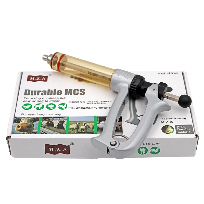 

25/50 мл Регулируемый непрерывный шприц для животных вакцина инжектор ветеринарная курица овечка лошадь Специальные новые продукты