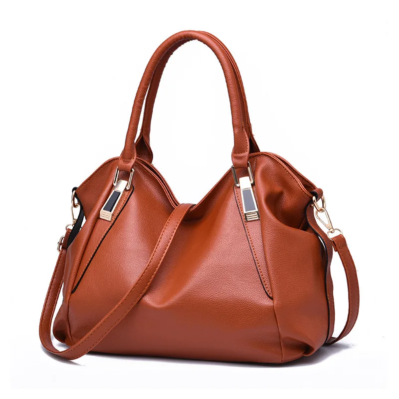 Women Handbag Casual Large Capacity High Quality PU Hobos Top-Hand Female Totes Bolsas Solid Ruched Solid Shoulder Bags