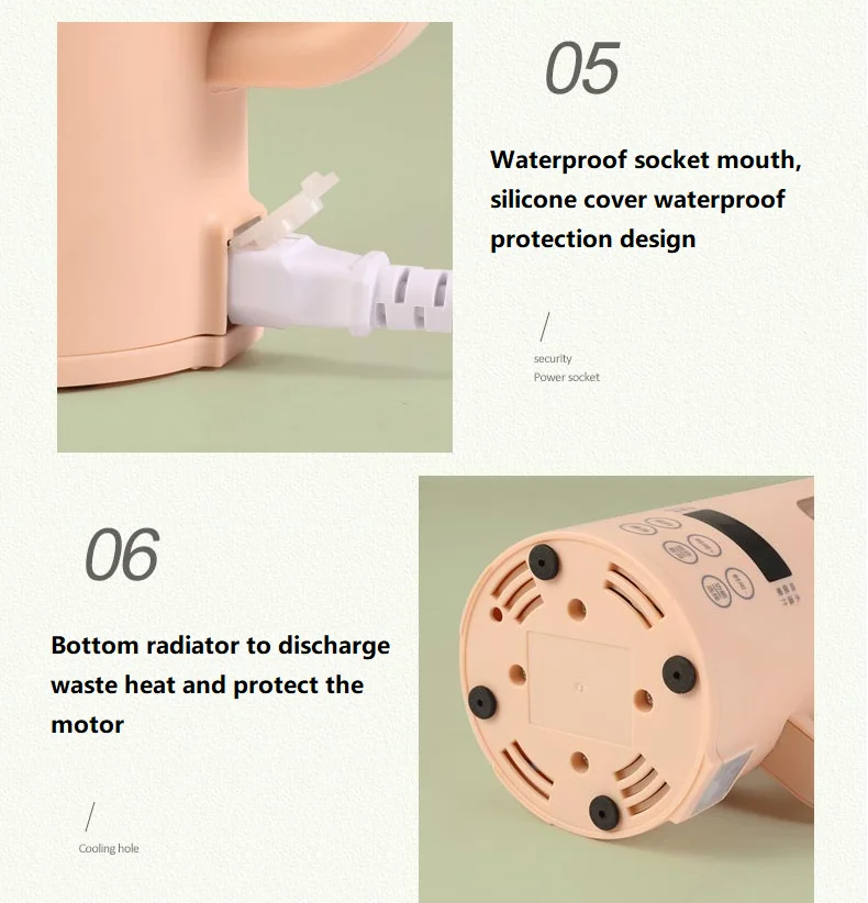 220V 350ML Điện Sữa Đậu Nành Máy Xay Máy Đa Mini Di Động Máy Ép Trái Cây Tự Động Máy Ép Rau Quả Chức Năng Làm Nóng