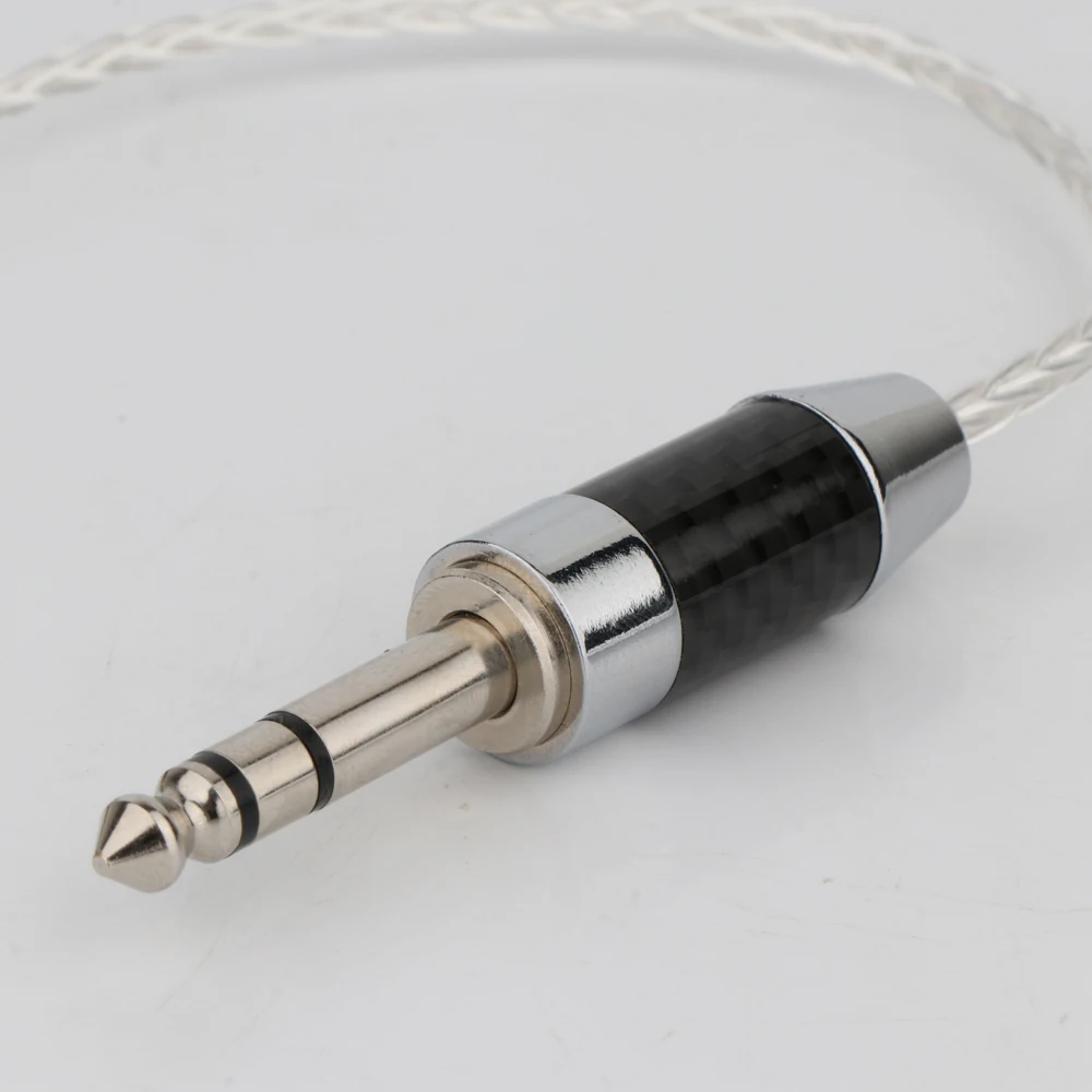 Preffair 7N OCC الفضة مطلي هيئة التصنيع العسكري وصلة كابل الصوت ألياف الكربون 6.35 مللي متر 1/4 "ذكر إلى 3.5 مللي متر أنثى المقابس