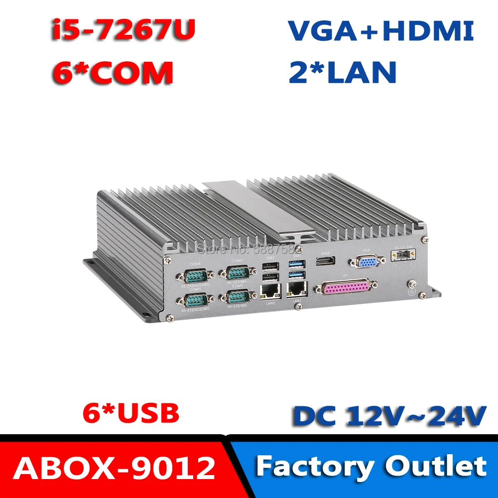 7th Gen Intel Core i5-7267U 2 Gigabit NICs Fanless PC Ultra Compact Size Digital Signage System