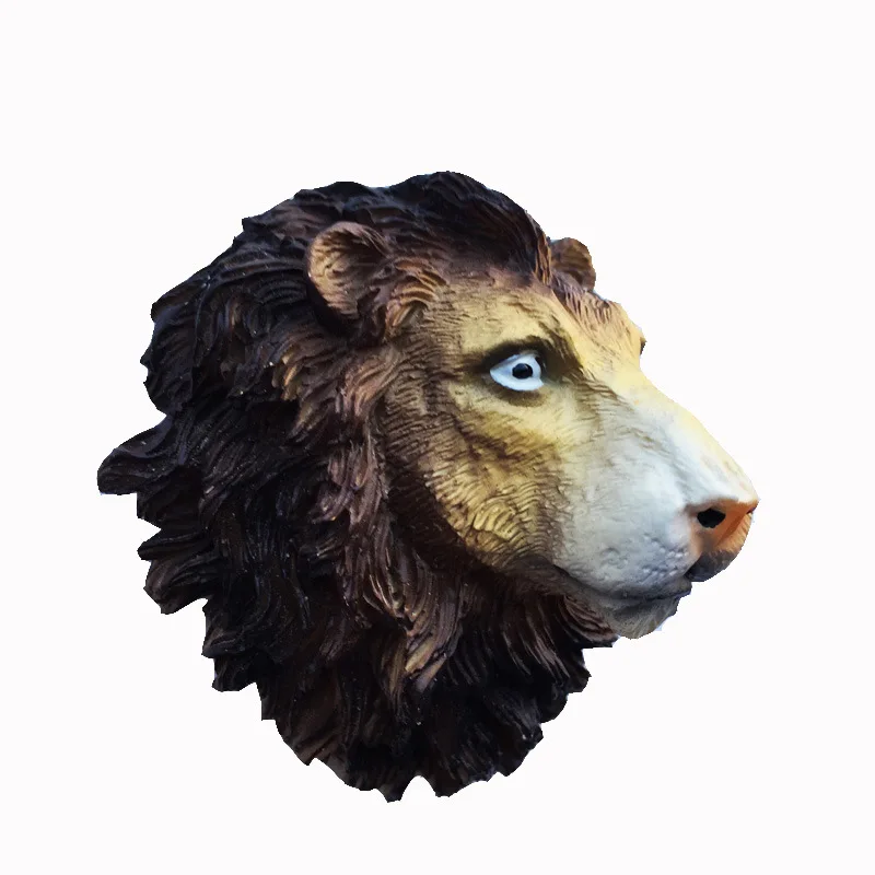 Kenya Decorative Magnets Souvenirs Lion Zebra Orangutan Hippo Leopard Rhinoceros Animal Head Figurines 3d Resin Magnet Fridge