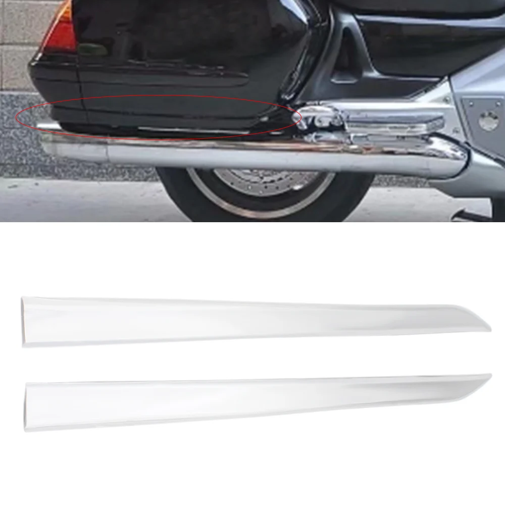 

Chrome ABS Plastic Motorcycle Saddlebag Lower Molding Trim Fairing Strip Cover For Honda Goldwing GL1800 2001-2011