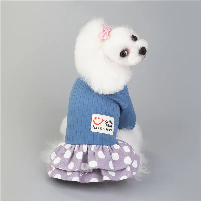 2021 Luxury Designer Dog Clothes Dress for Small Dogs Puppy Cotton Summer Dog Clothes for Girl Chihuahua French Bulldog Clothes