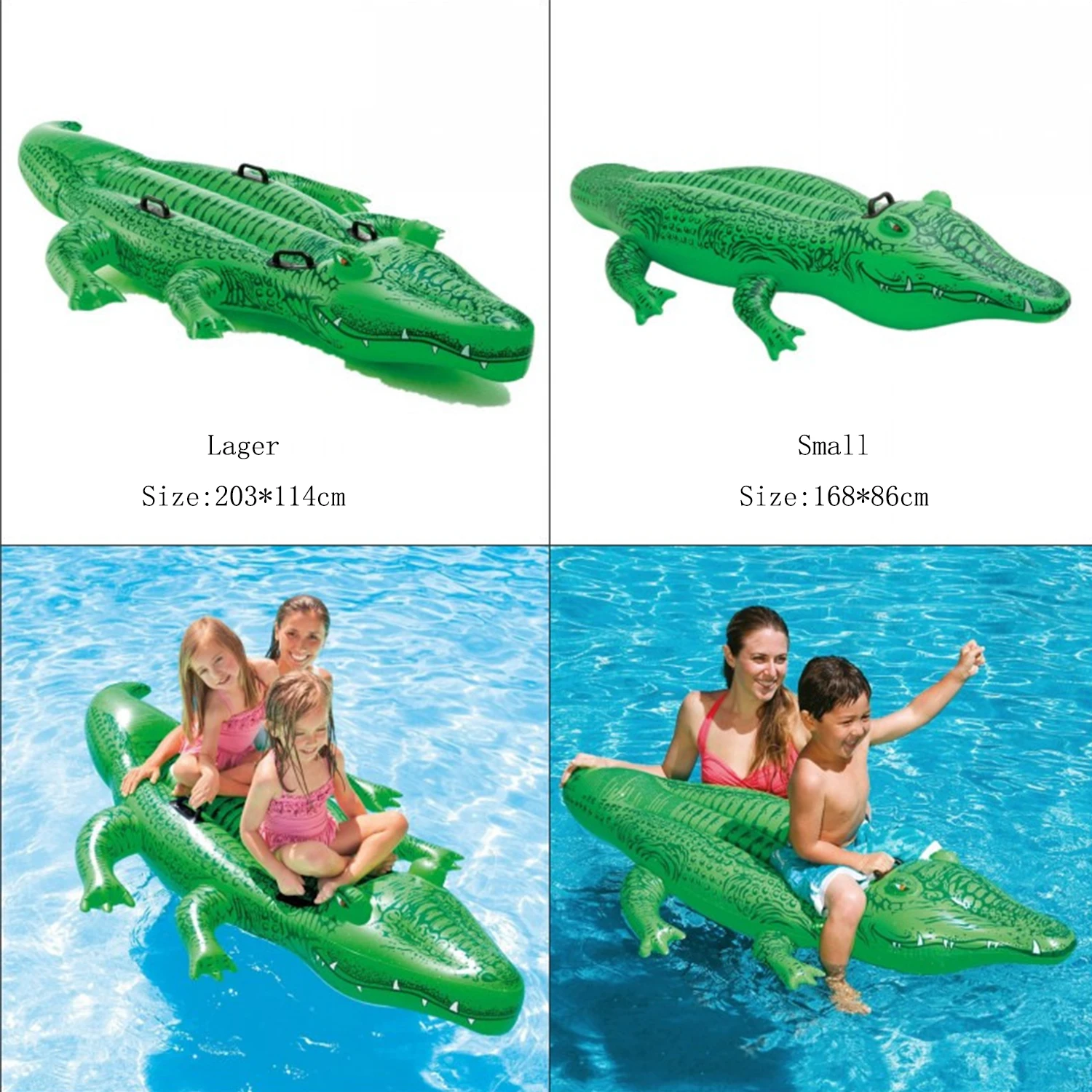 Summer Alligator Swimming Ring Inflatable Pool Float Toy Beach Party Adult Kid Swimming Inflatable Mattress Water Toys Pool Toys