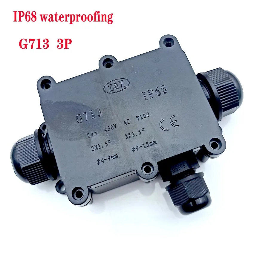2/3Way IP68 Outdoor Waterdichte Kabel Connector Junction Box Met Terminal 450V