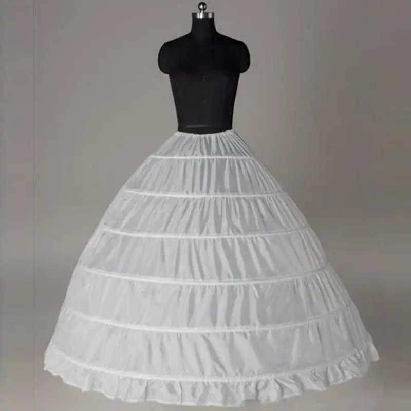 White A-Line Balll Gown Wedding Party Dresses Formal Underskirts Slips Petticoats with Hoop Crinoline