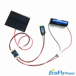 5V 5.5V 160mA 250mA 500mA 1W 1.6W 2.5W pannello solare con 5V 1A batteria al litio solare controller di ricarica Display Kit fai da te